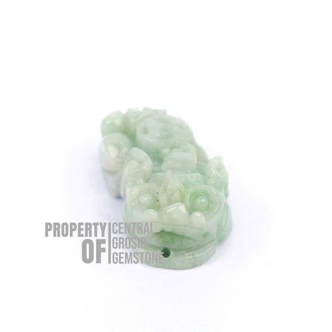 Giok Pixiu Liontin Gelang Kalung Beads Batu Natural Jadeite Jade Burma