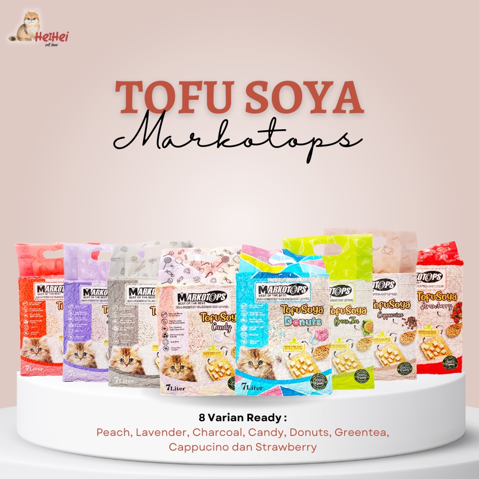 Markotops Litter Tofu Soya 7 l - Cat Litter Pasir Kucing Terlaris