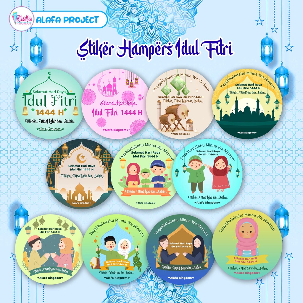 [alafaproject] 078-088 Stiker Label Bingkisan Lebaran Idul Fitri | Label Stiker Hampers Idul Fitri