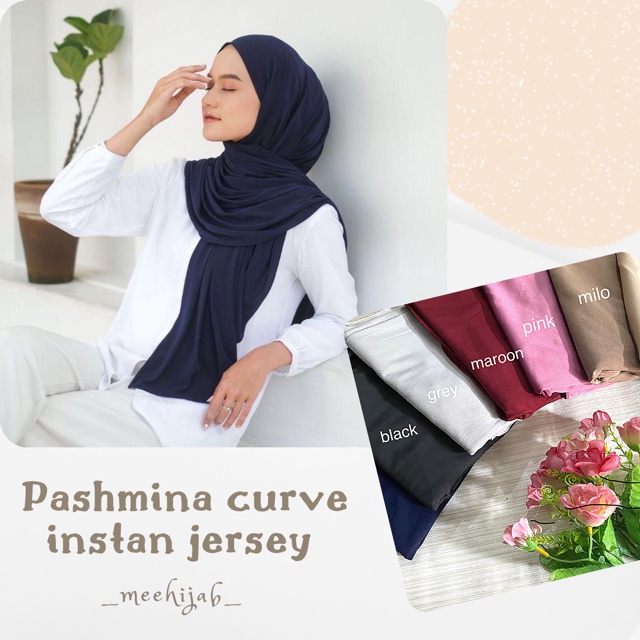 PASHMINA INSTAN JERSEY OVAL CURVE