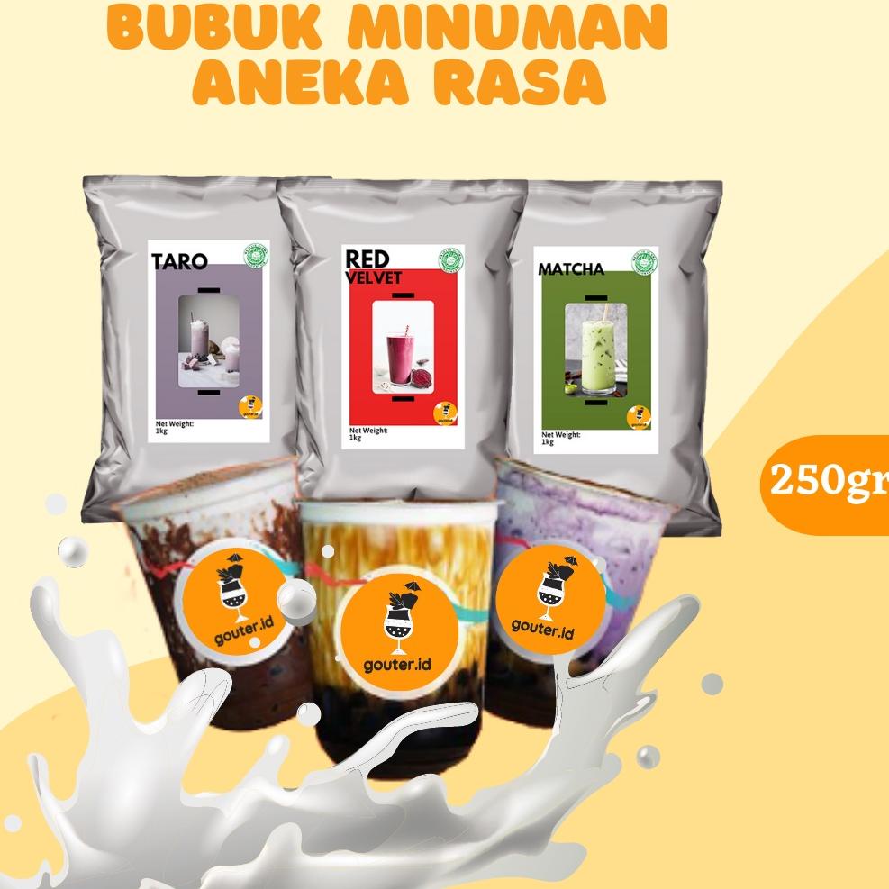 

TERMURAH BUBUK MINUMAN RASA 250GR / SERBUK MINUMAN ANEKA RASA / BUBUK MINUMAN KEKINIAN / MINUMAN INSTAN