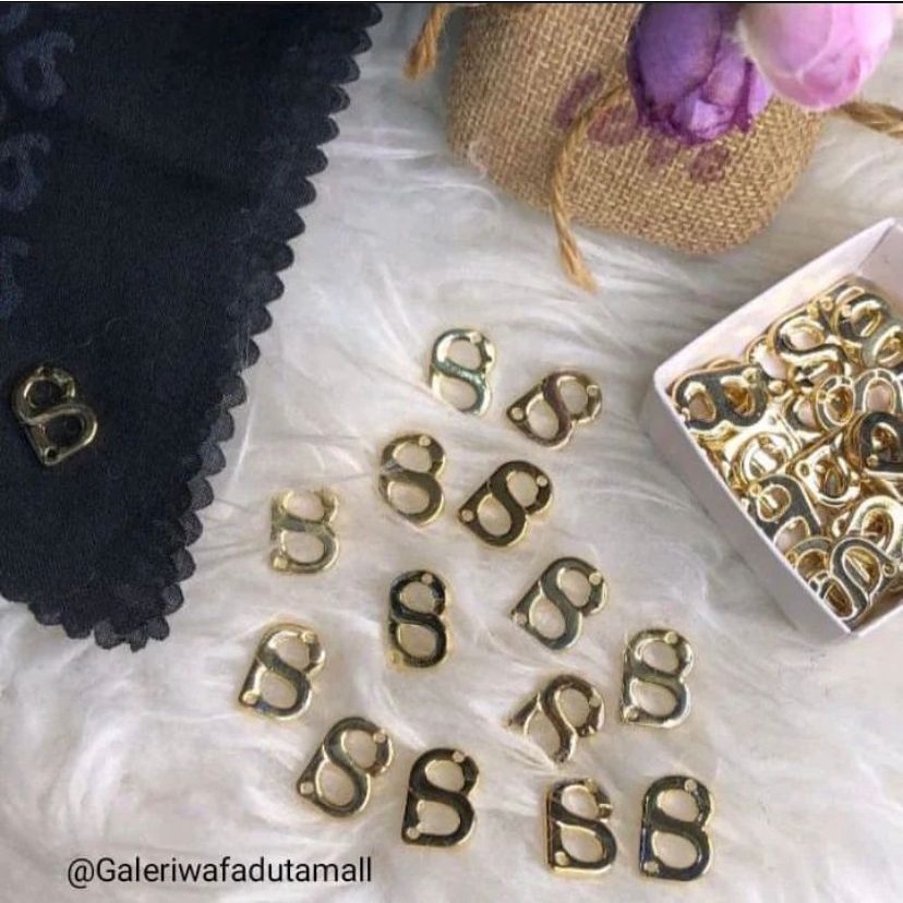 Plat Hijab Button Label Hijab Scarves Button scarft