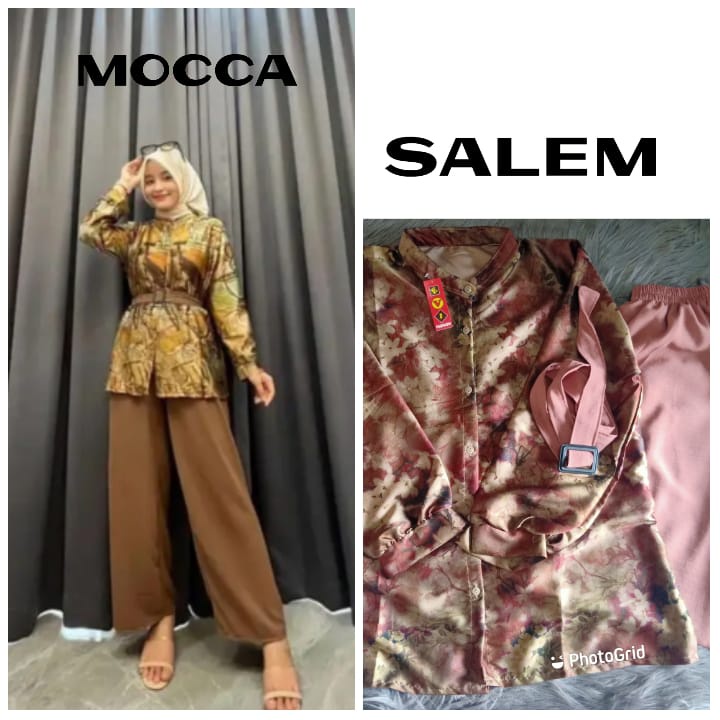 YOSAN ONE SET SILKY ARMANI II SETELAN SILKY MIX CRINKEL AIR FLOW PREMIUM II SETELAN LEBARAN TERBARU 2023II MOTIF RANDOM II ARRAZAQU COLLECTION