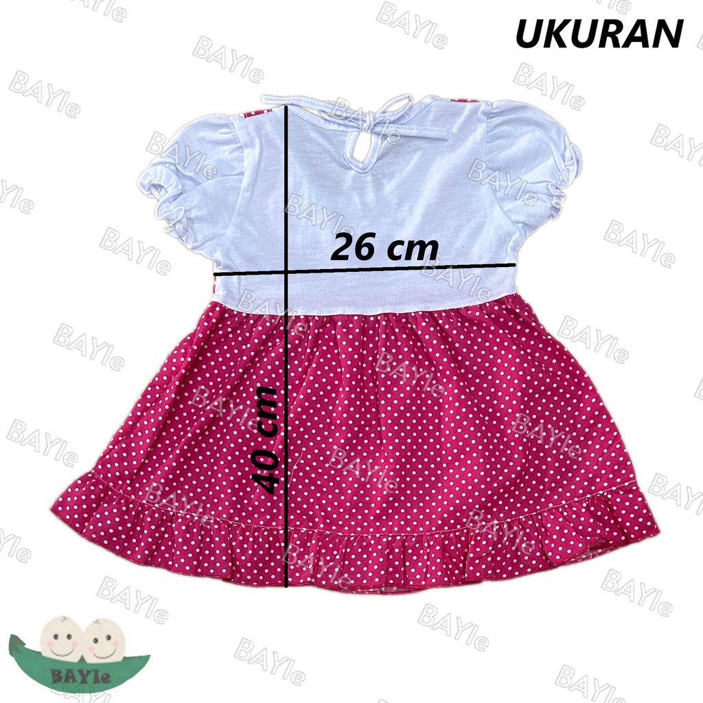 BAYIe - Dress Baju bayi/Anak Perempuan Cewek motif 2 RABBIT PLANET KIDS usia 0 -12 bulan / Pakaian anak