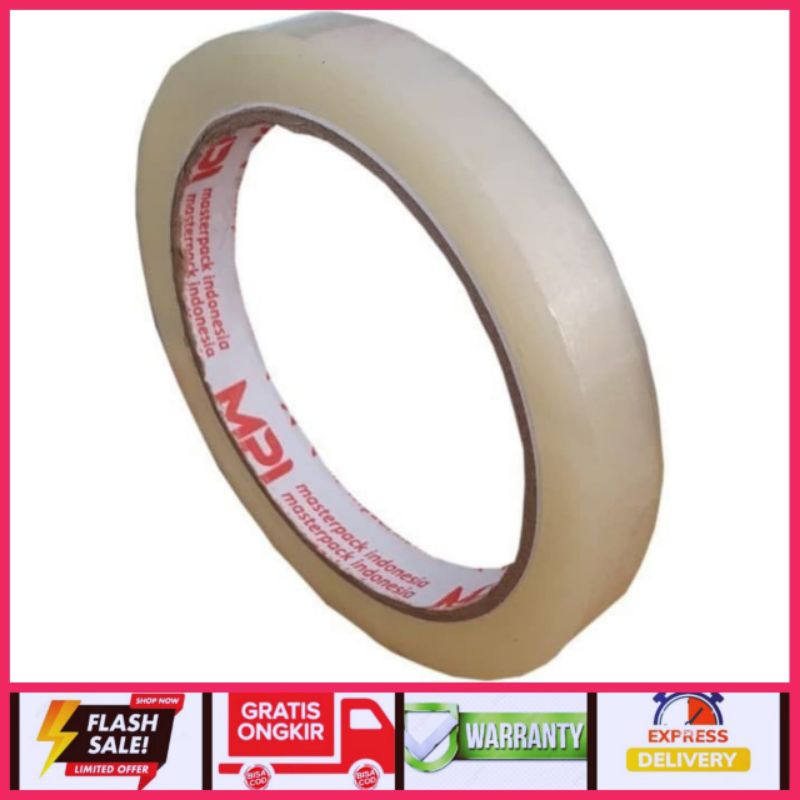 

Lakban bening 1/2 INCH 72 yard isolatip 0.5 inchi 12mm