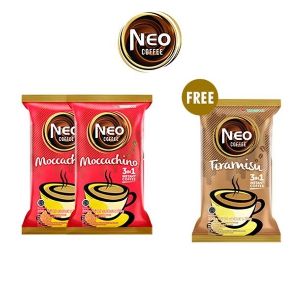 

Terbaru [Buy 2 Get 1] Neo Coffee Moccachino 200 gr x 2 - Free Neo Coffee Tiramisu 200 gr