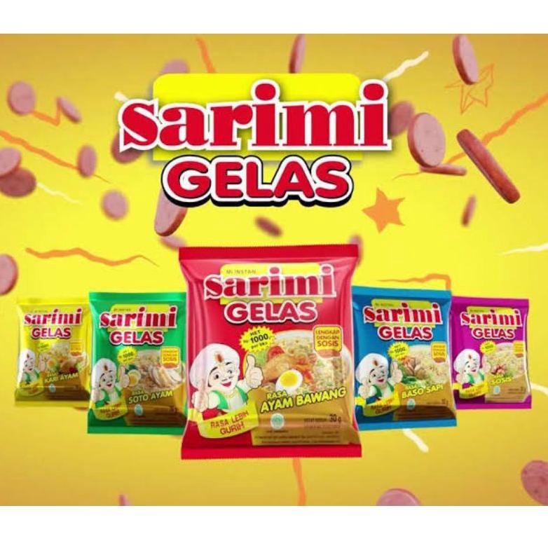 

(♥C6369] sarimi gelas renceng isi 10pcs murah ayam bawang soto ayam sosis baso