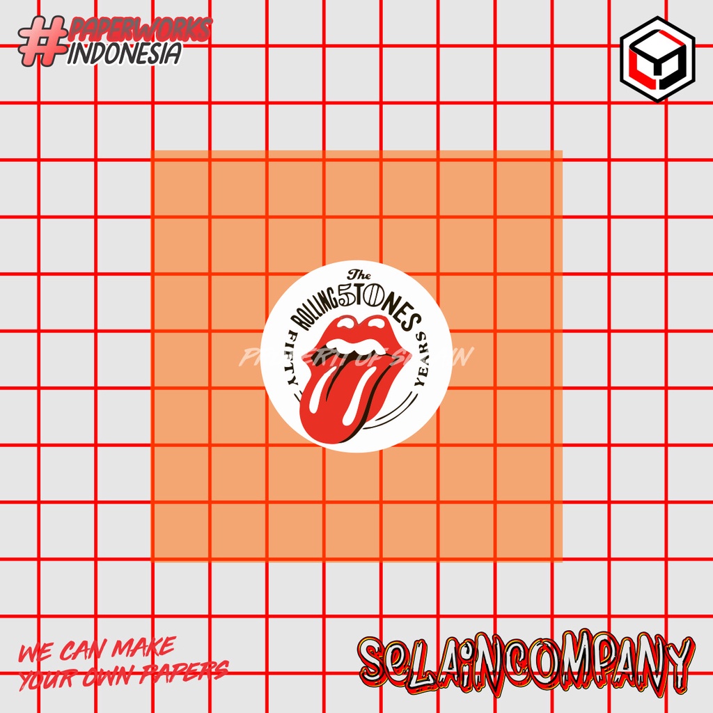 

STICKER SELAIN.CO motif musik band 'TH3 R0LLING ST0NE5'