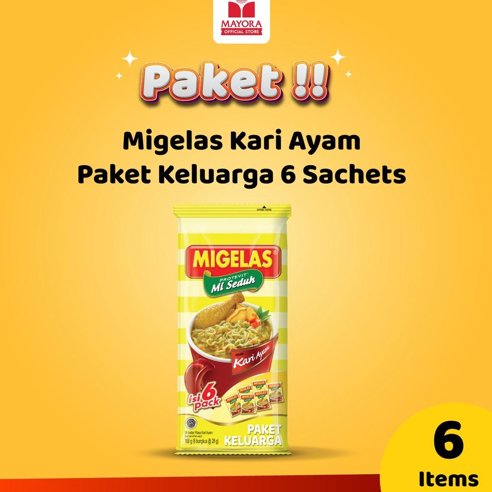 

Free Ongkir/ Migelas Kari Ayam Paket Keluarga 6 Sachets