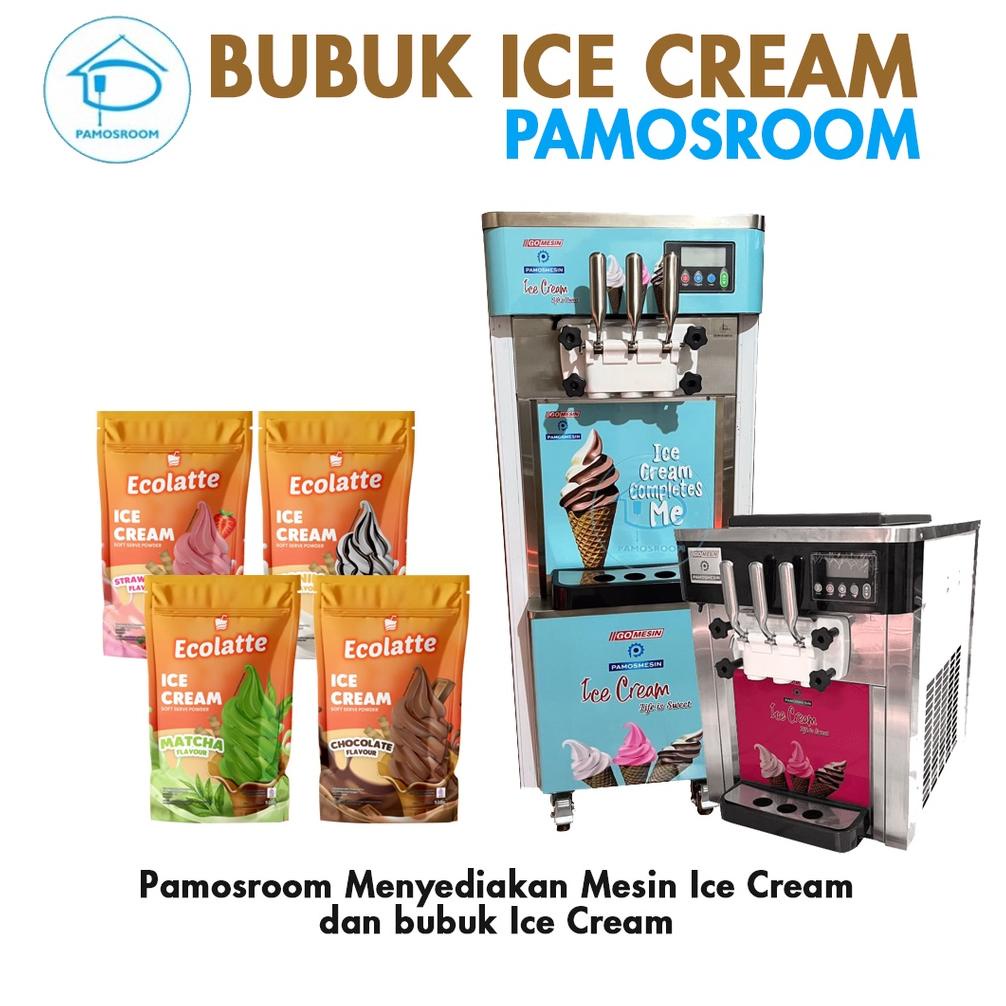 

Di⚡kon !! Ecolatte Bubuk Ice Cream Soft Powder 500gr Bubuk Es Krim Vanilla Coklat Strawbery Mathca