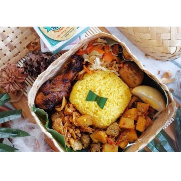 

Realpct Nasi Besek Mewah Halal Enak Higienis Free Label stiker acara