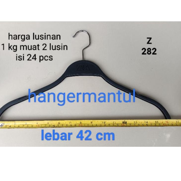 Ekslusif disini (12pcs)Hanger distro premium Z282 Hanger mall Hanger plastik hitam
