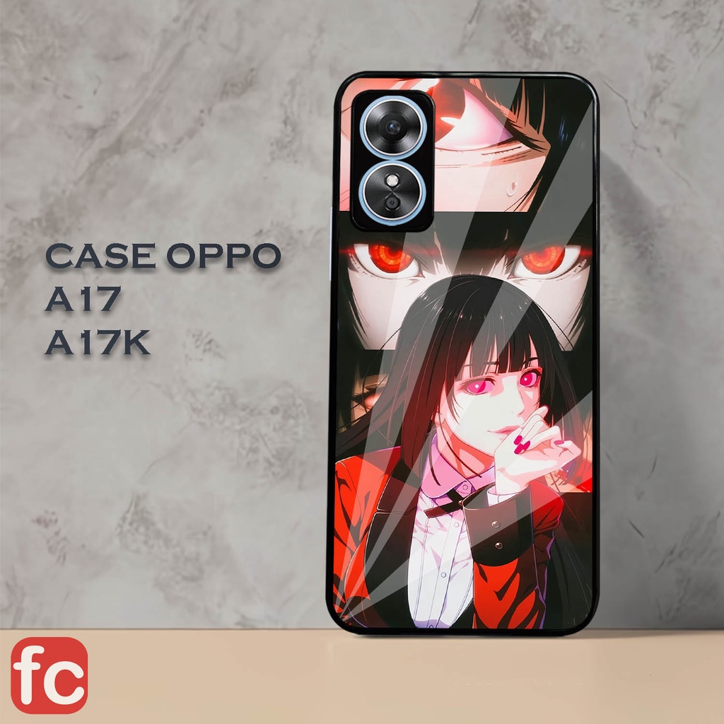 Case Glossy Oppo A17 | A17K [FR53] Casing Kilau Pic HD Anime Girl Yumeko Jabami Kakegurui | Kesing H