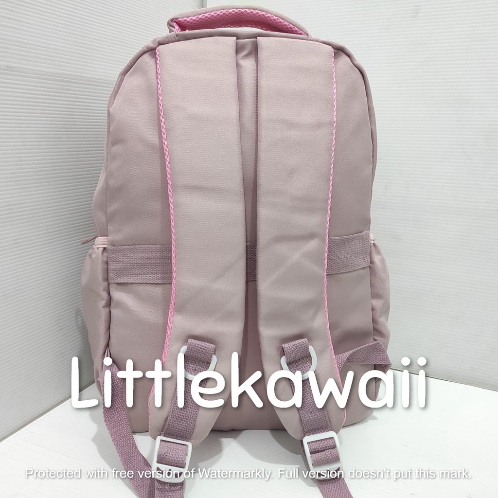 LK/Tas Ransel Laptop Backpack Sekolah Fashion Korean Style Remaja Dewasa Kantong Gesper Kekemi Import