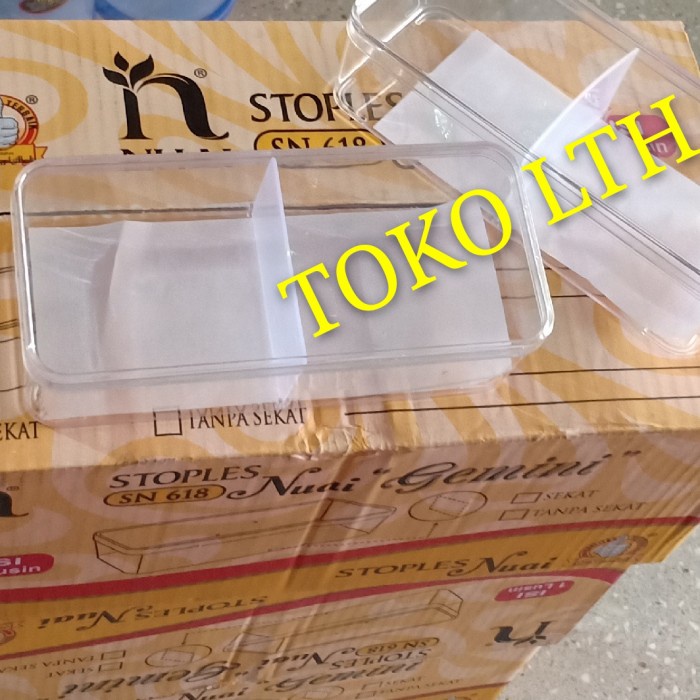 Topless Toples Kue Kering Sekat 2 Nuai Gemini Sn 618 Keler Mika Persegi