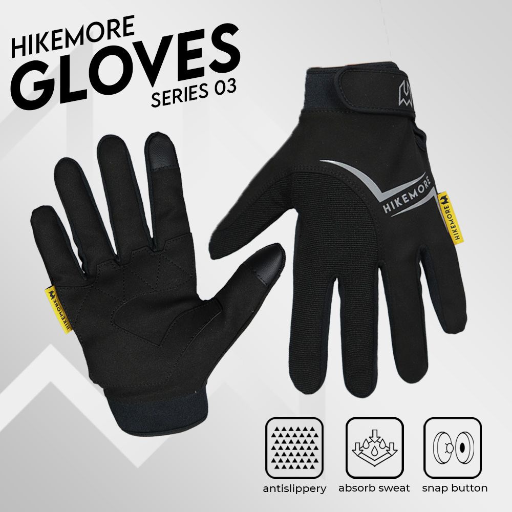 Hikemore Gloves 03 Sarung Tangan Motor Half Finger Original LIVE