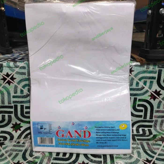 

Terlaris Gand Amplop Putih Folio Seal 100Gr / Pack Isi 100 Lembar