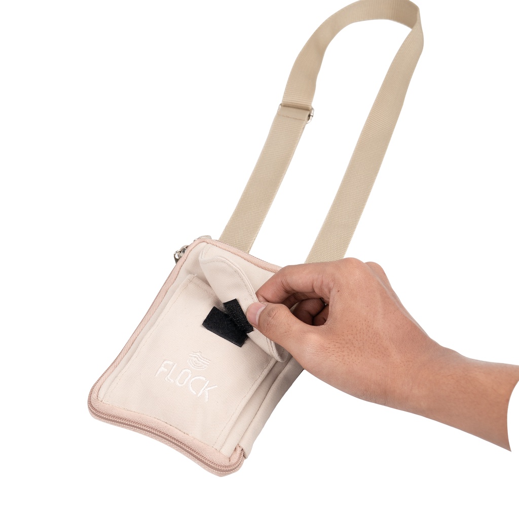 (New Product) FLOCK Sling Phone Bag- Cream