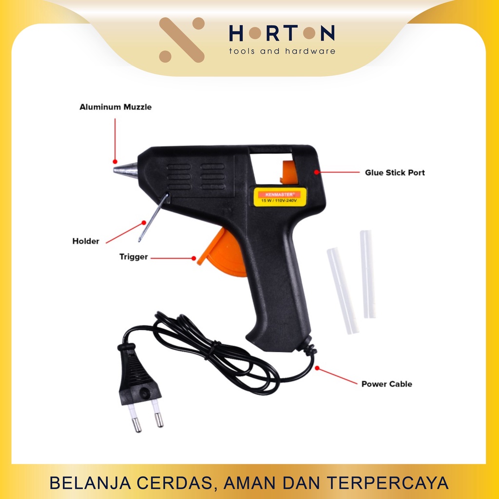 Glue Gun Listrik / Lem Tembak / Alat Tembak Lem / Lem Bakar
