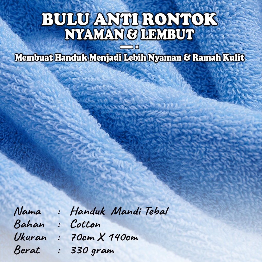 Handuk Mandi Dewasa / Handuk Mandi Dewasa Tebal Handuk Hotel Polos Abu Cotton 100% Uk 140X70cm  H12