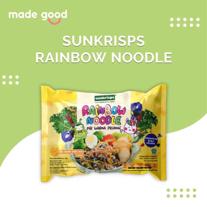 

Sunkrisps Rainbow Noodle Mie Sehat Pelangi Rasa Keju 45g