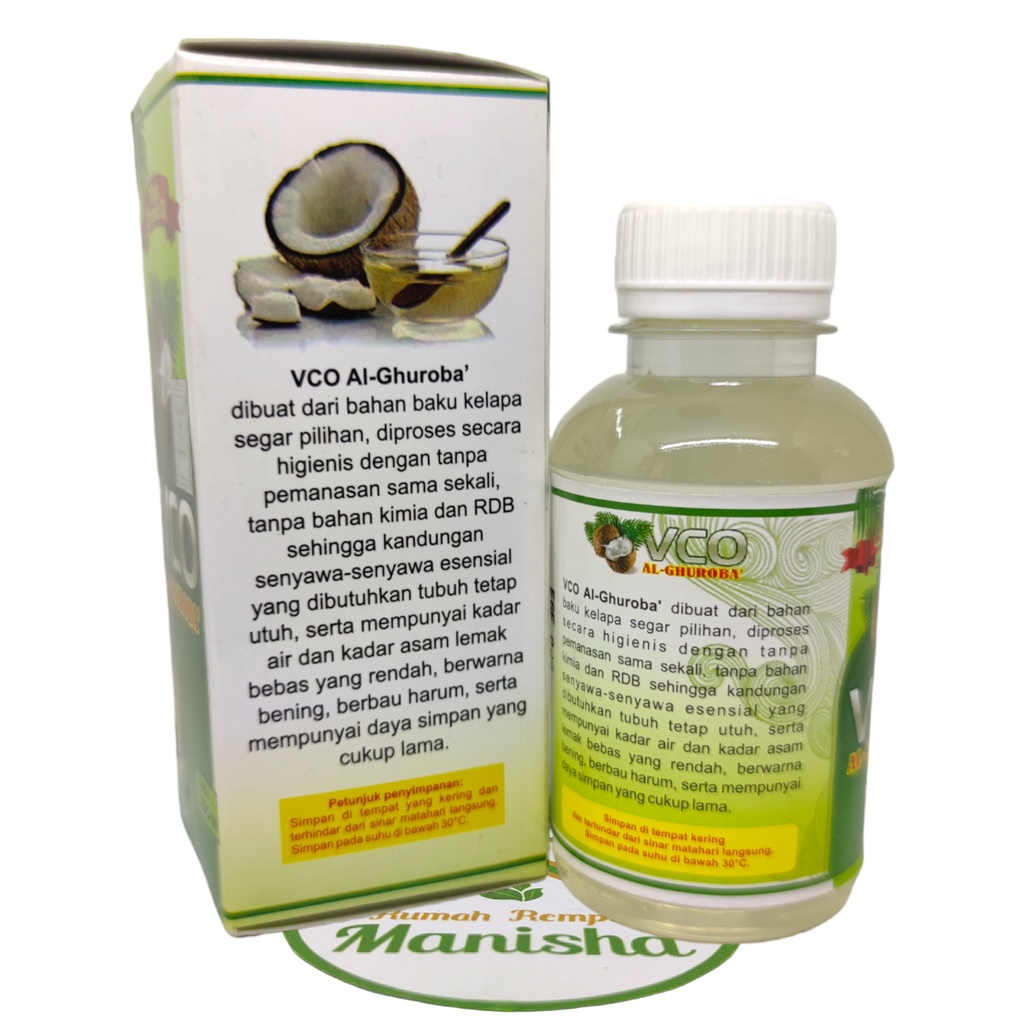 Virgin Coconut Oil (VCO) Al-Ghuroba 150 ml Original - Minyak Kelapa Pilihan