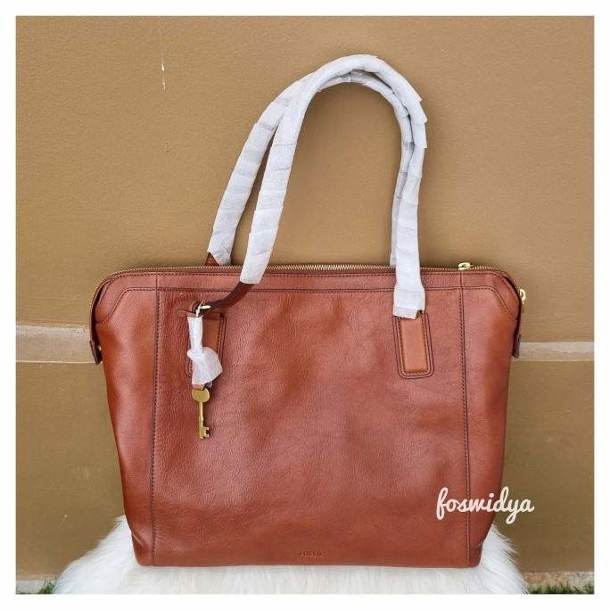 Tas Fossil Jacqueline Tote Brown - New With Tag TERMURAH