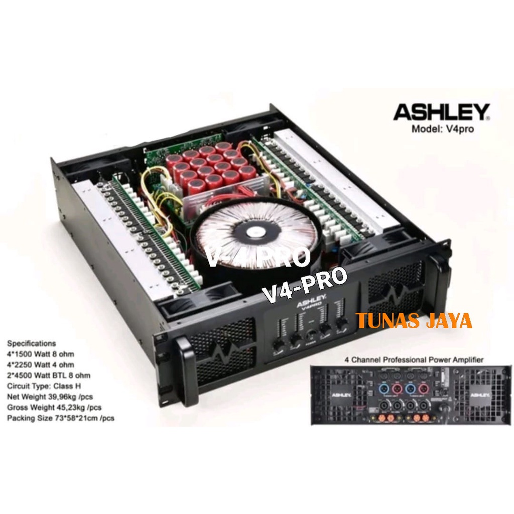 POWER AMPLI ASHLEY V4PRO ORIGINAL POWER ASHLEY V4 PRO POWER ASHLEY V 4 PRO