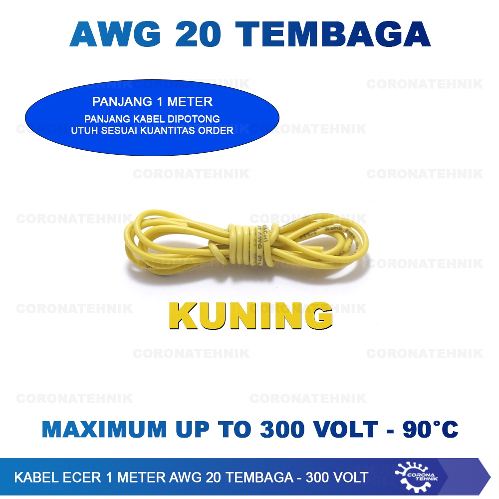 Serabut Putih @ 1 Meter Kabel Ecer AWG 20