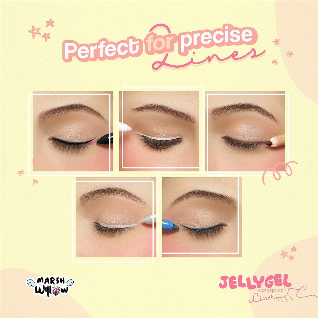 ❤ RATU ❤ Marshwillow Jelly Gel Eyeliner Pencil | Eye Liner Jelli jeli Gel by Natasha Willona BPOM✔️