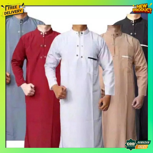 Jubbah Cowok Original Baju Pakean Cowo Pengajian Kokoh Panjang Dewasa Terbaru 2023 Gamis Pria Murah 