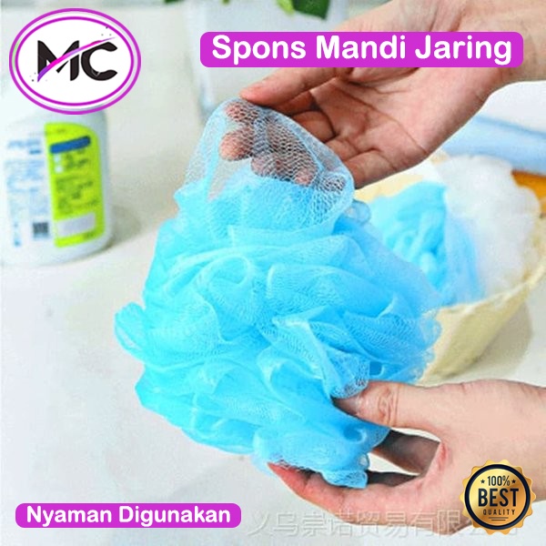 Spons Mandi Jaring Besar Shower Puff Sponge Sikat Pembersih Badan Berbaguna Busa Melimpah