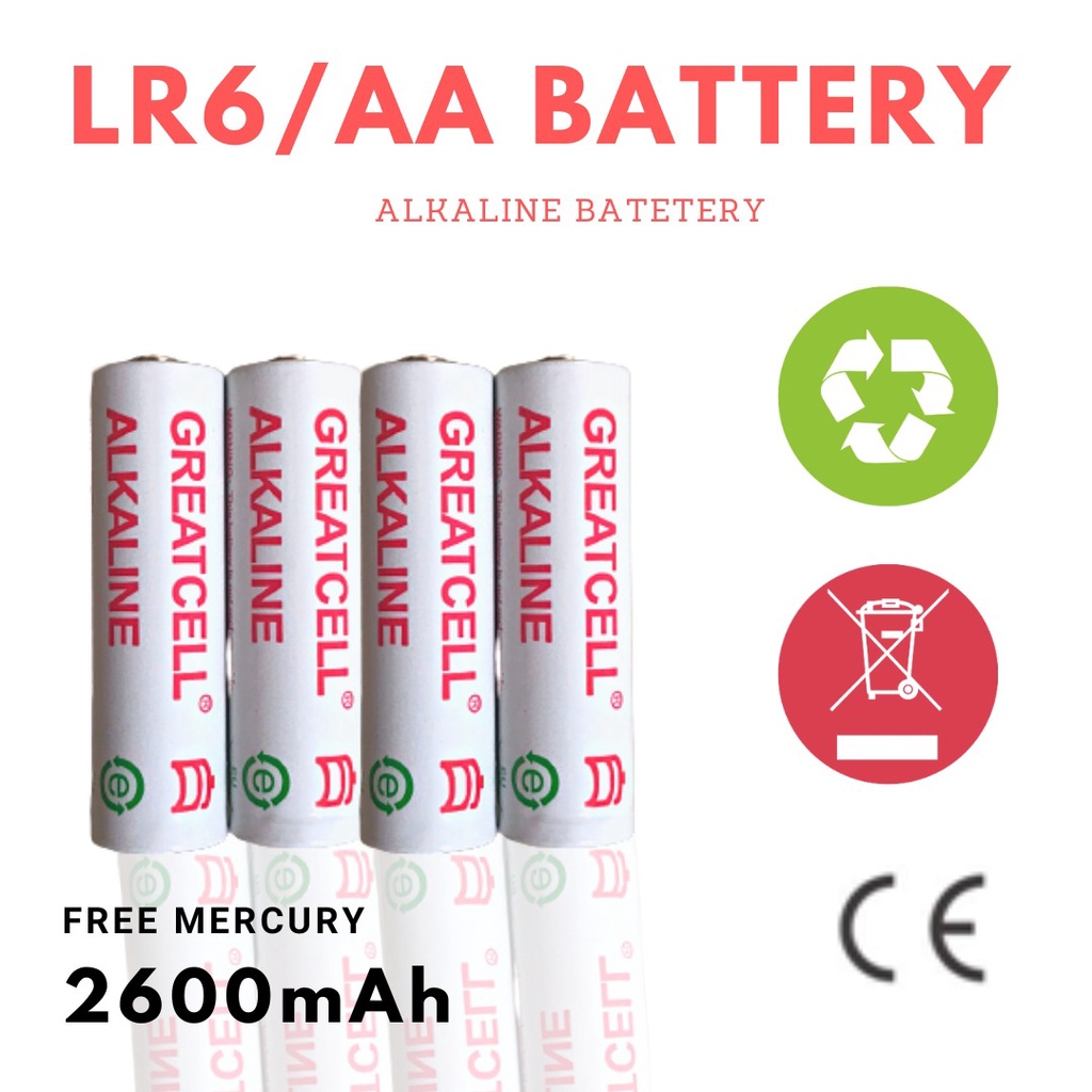 Baterai Alkaline LR6 1.5V GREATCELL Alkaline Battery