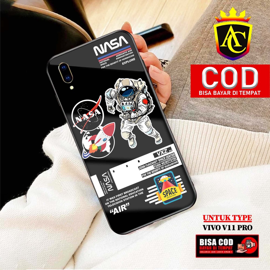 Case Vivo V11 Pro - Aneka Case - [ NSA ] Softcase Glass - Hardcase Glossy - Fashion Case hp Vivo V11