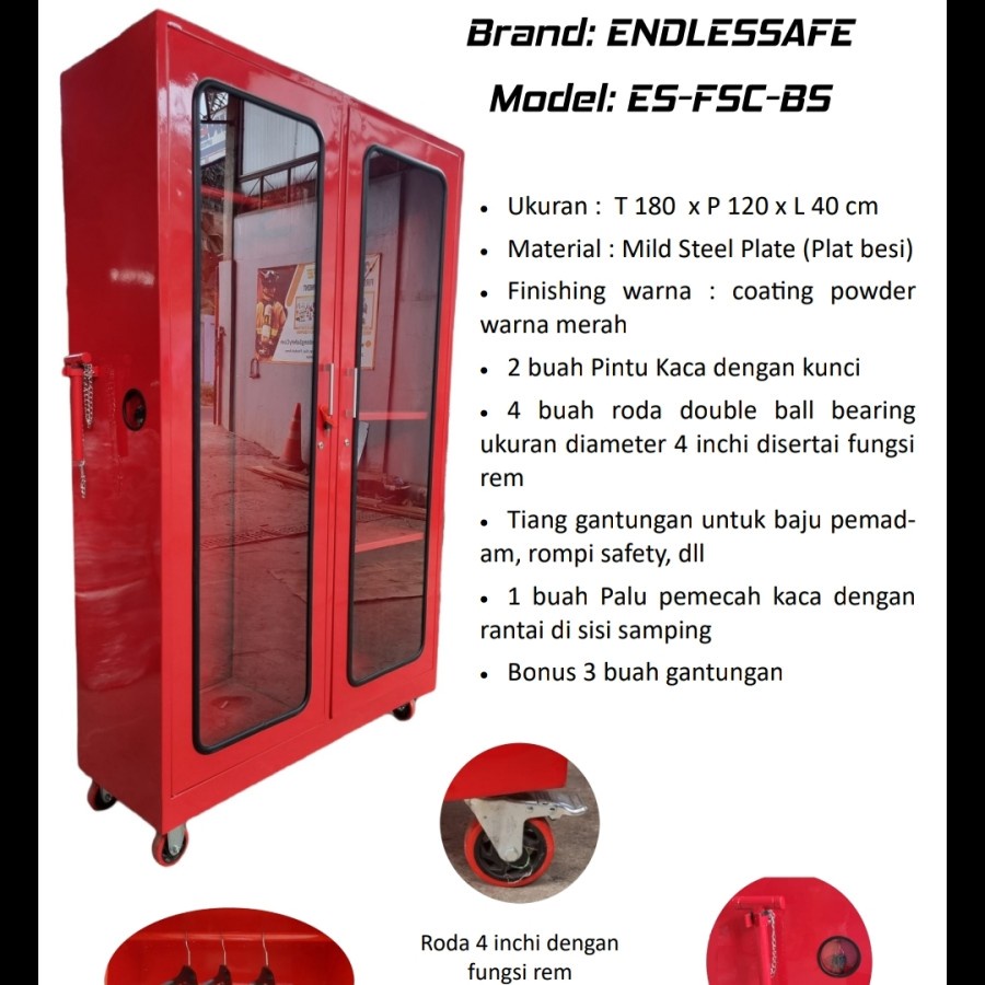 LEMARI SAFETY PEMADAM / FIRE SAFETY CABINET / LEMARI APD