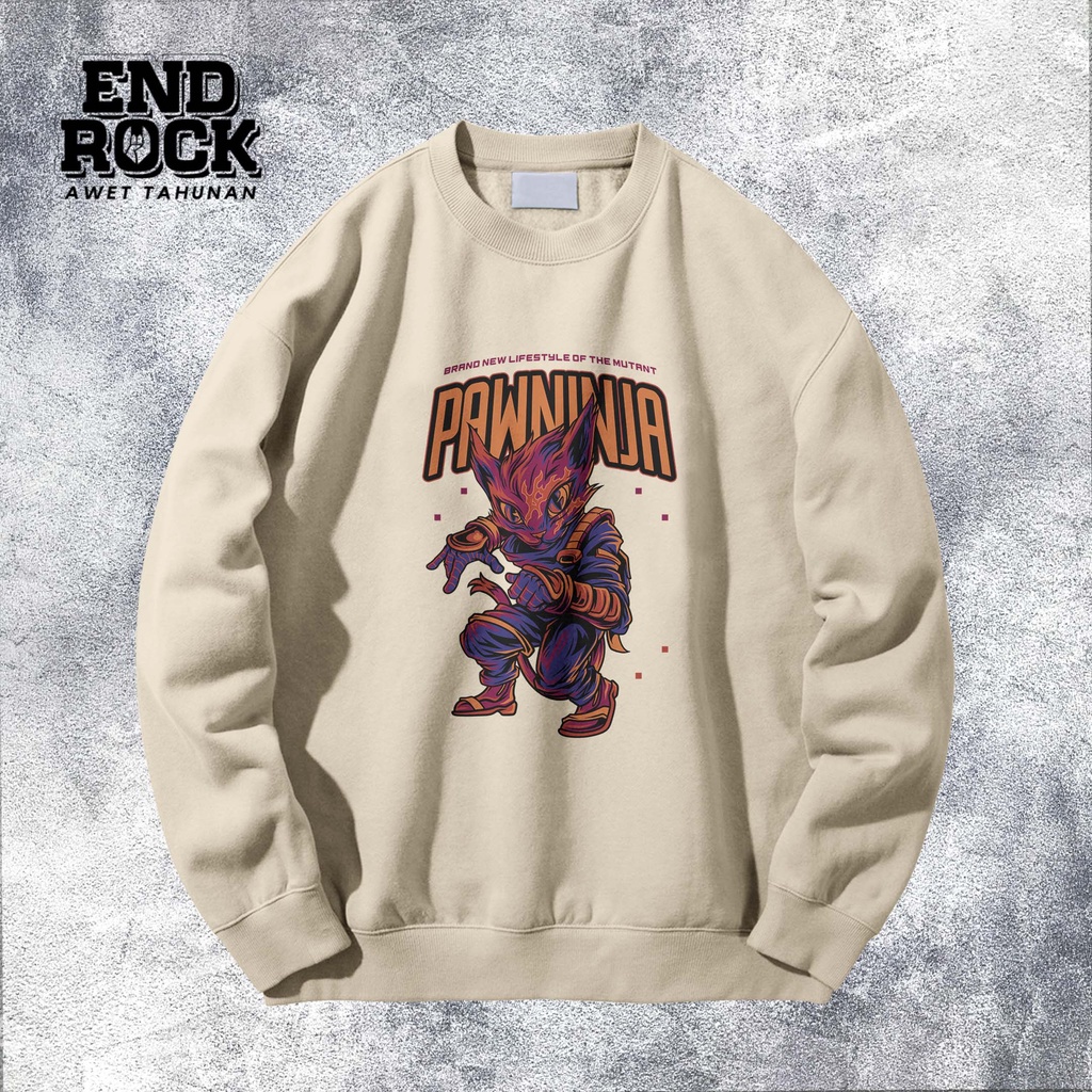 Crewneck Exclusive Original Endrock Tema NINJA CAT DTFS123