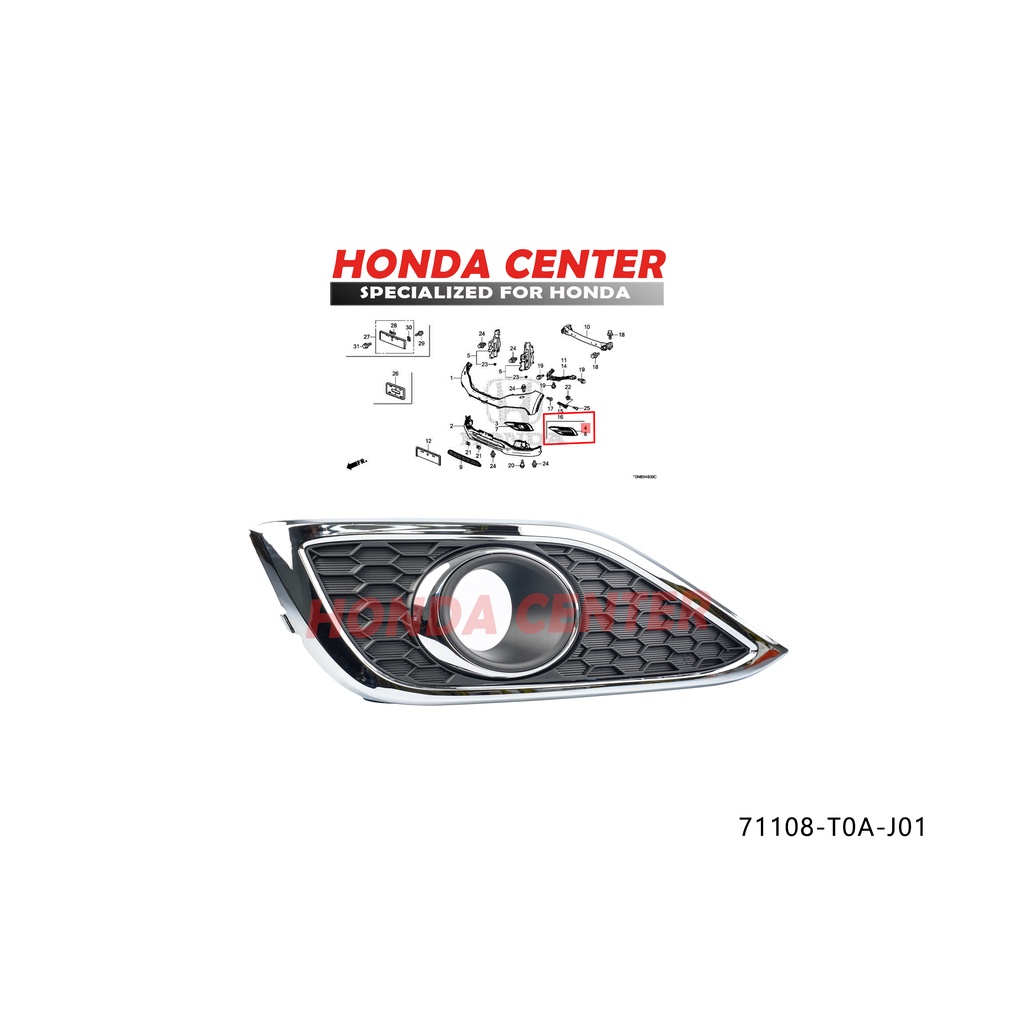 Cover tutup fog lamp lampu kabut crv gen4 2013 2014 2015 stanlis