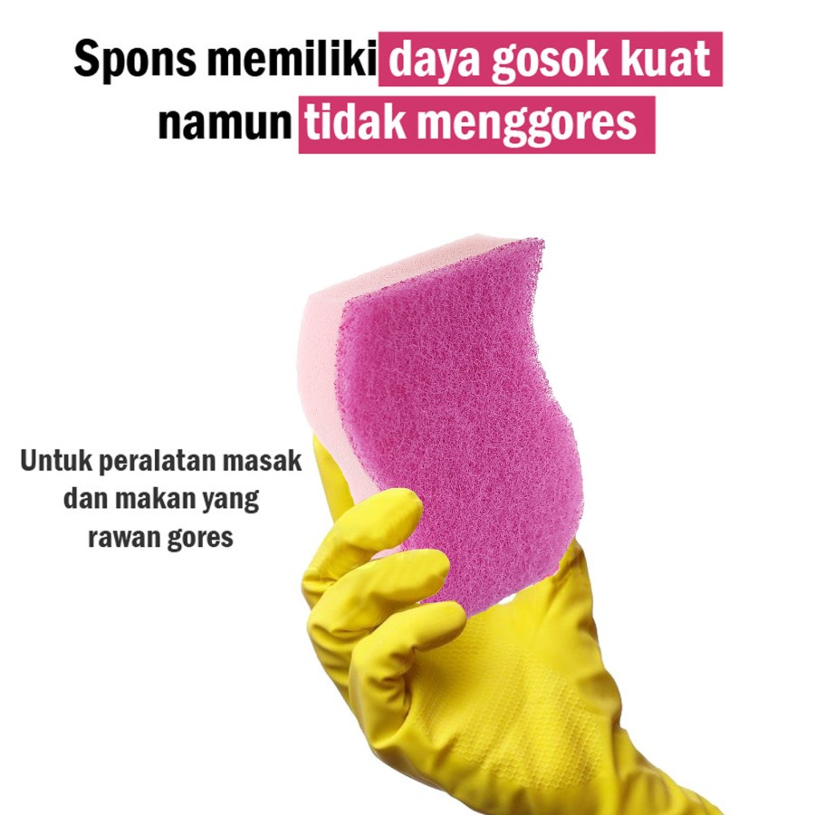 3M SCOTCH BRITE SABUT SPONS CUCI PIRING ANTI GORES ID- 37 - TAPAS BUSA