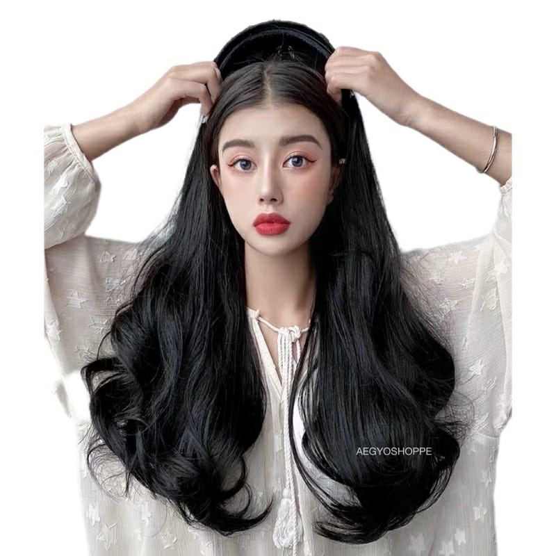 wig bando wig model bando wig curly wig lurus