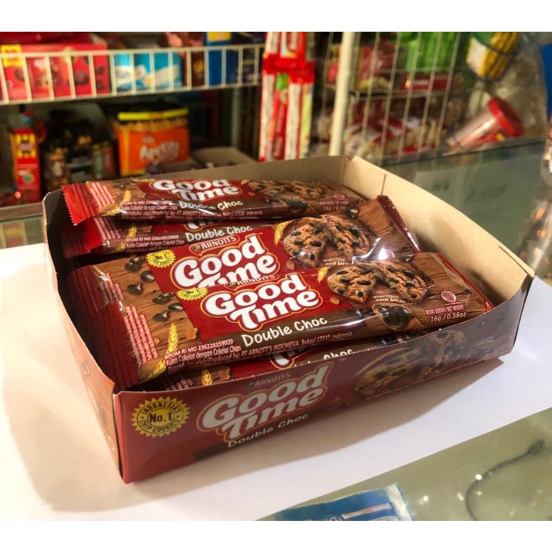 

Good Time Double Choc dengan Chips 1 Pak Isi 12 Pcs