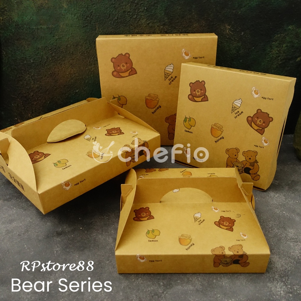 Kotak Donat Kertas Cake Box Pizza Kue Bolu Pie Susu Dessert Kraft Box