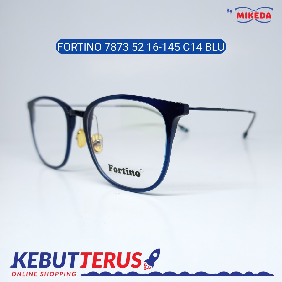 Mikeda-FRAME KACAMATA FORTINO 7873 C14 BLU + LENSA(MINUS/CYLINDER)