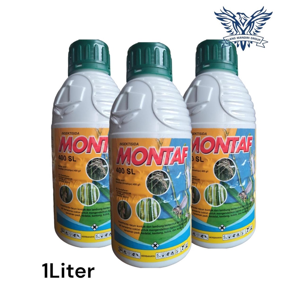 Insektisida MONTAF 400 SL 1Liter Bahan Aktif Bisultap (Dimehipo) 400 g/l Pembasmi Hama Tanaman Dimocel Manuver Spontan Prima