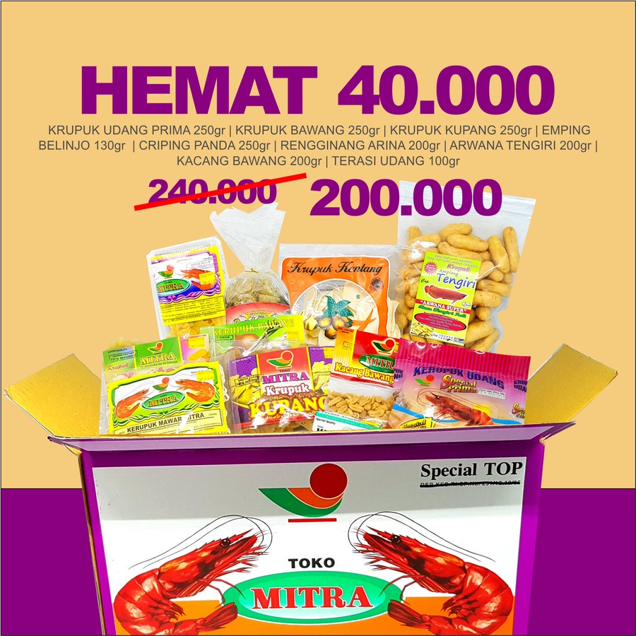 

PAKET OLEH-OLEH MITRA 200.000 | HEMAT PRAKTIS KHAS SIDOARJO