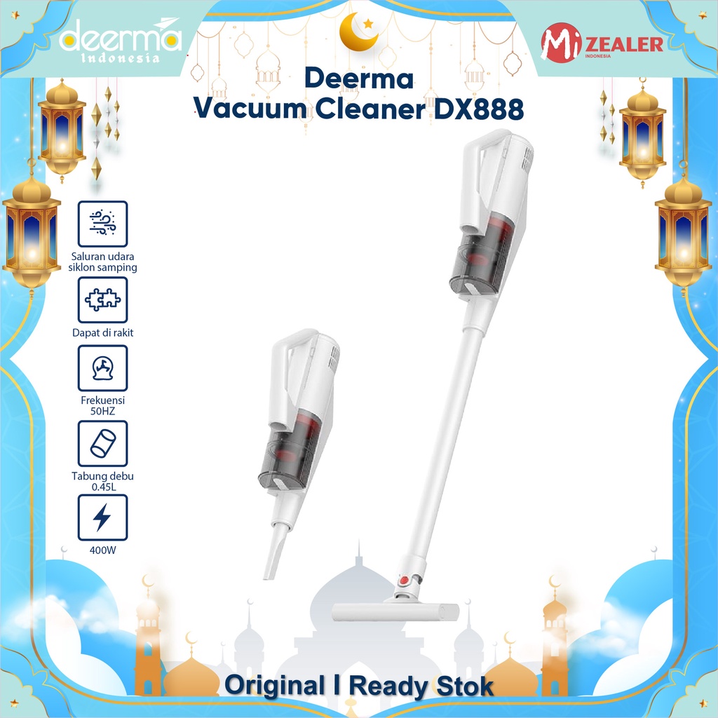 【NEW】Deerma DX888 Portable Handheld Vacuum Cleaner Lightweight Design Can Wall Storage