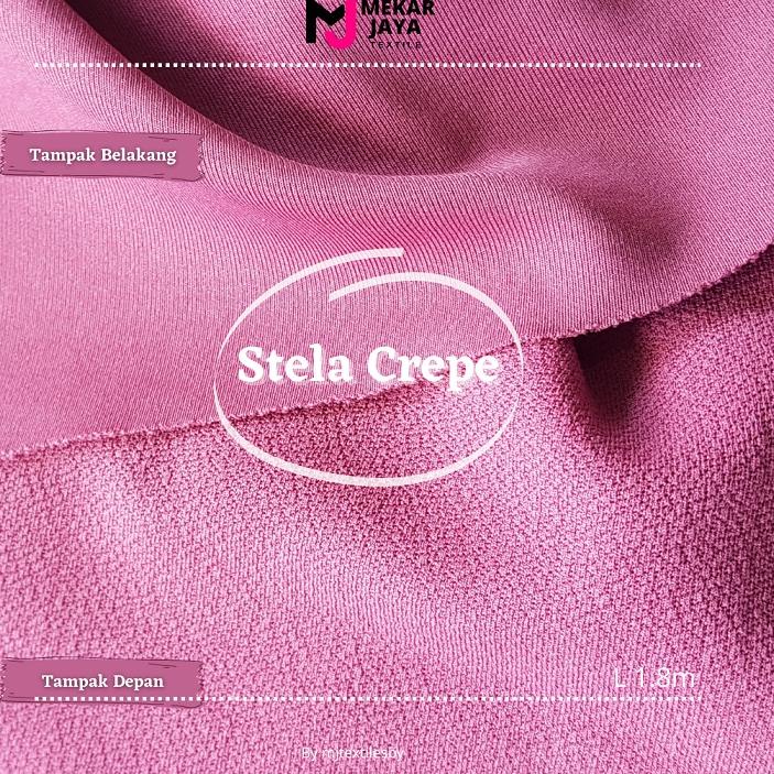 ♠  Kain STELLA KREP | Waffle | Stela premium | Spandex (tebal double knit)