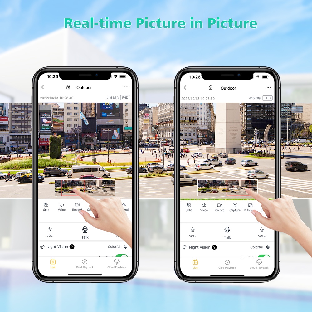 Hamrol 8MP 4K Dual Lens Wide Angle 180° Wifi IP Camera Outdoor Full Color Night Vision Ai Human Detect CCTV Security Camera