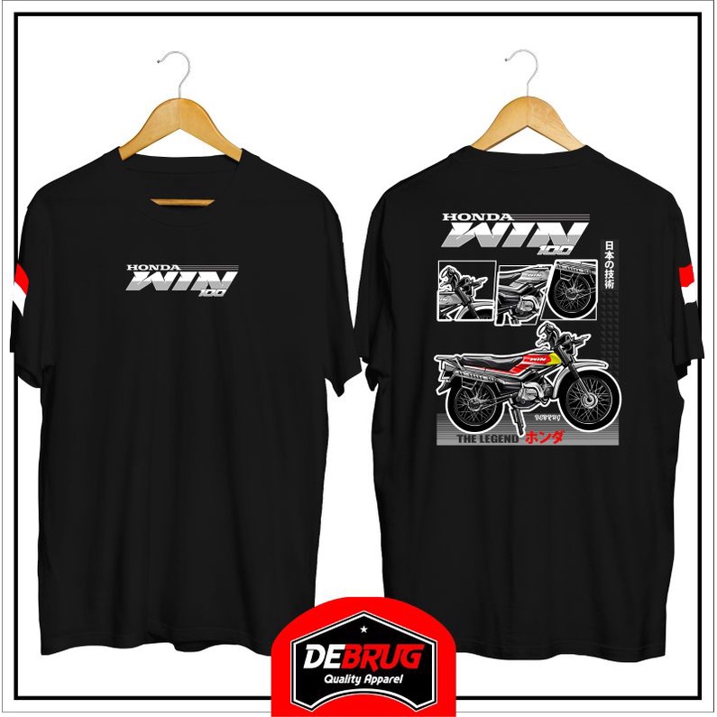 kaos honda win / baju pria otomotif motor honda win 100 bahan katun combed kualitas distro