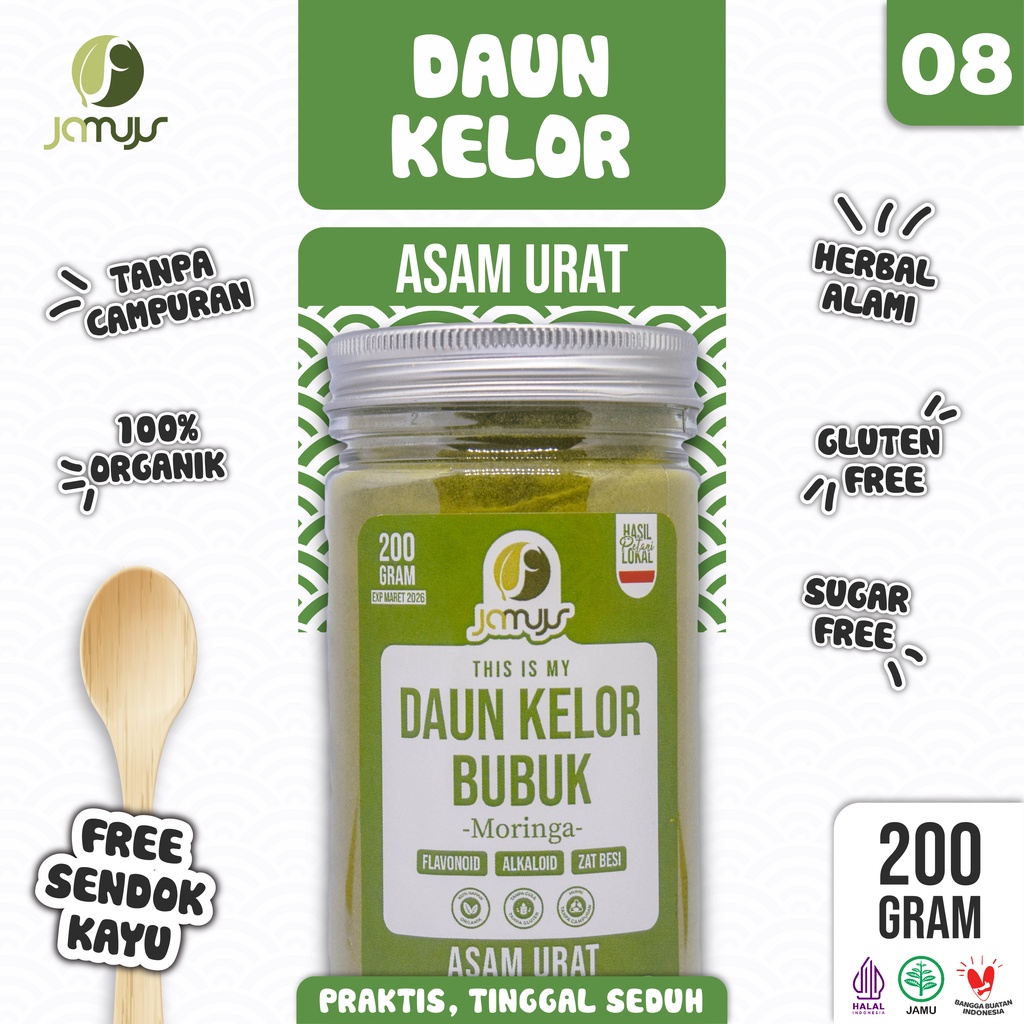 

Jamujur Daun Kelor / Moringa (ASAM URAT)