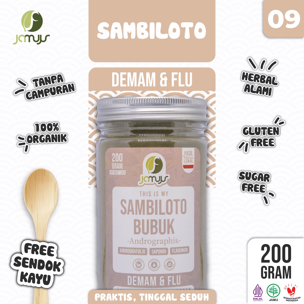 

Jamujur Sambiloto / Andrographis (DEMAM & FLU)